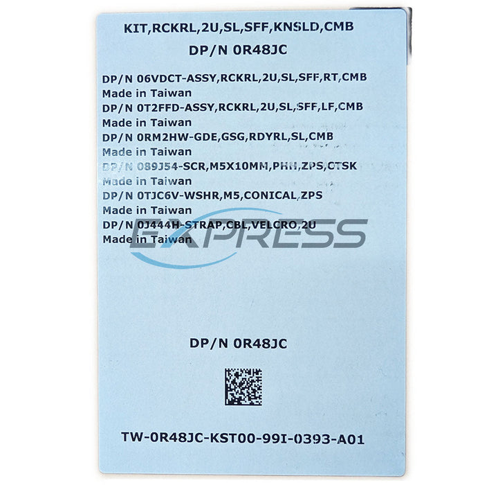 Dell B13 Drop-In/Stab-In Generic Tool-Less 4-Post Rail Kit | R48JC