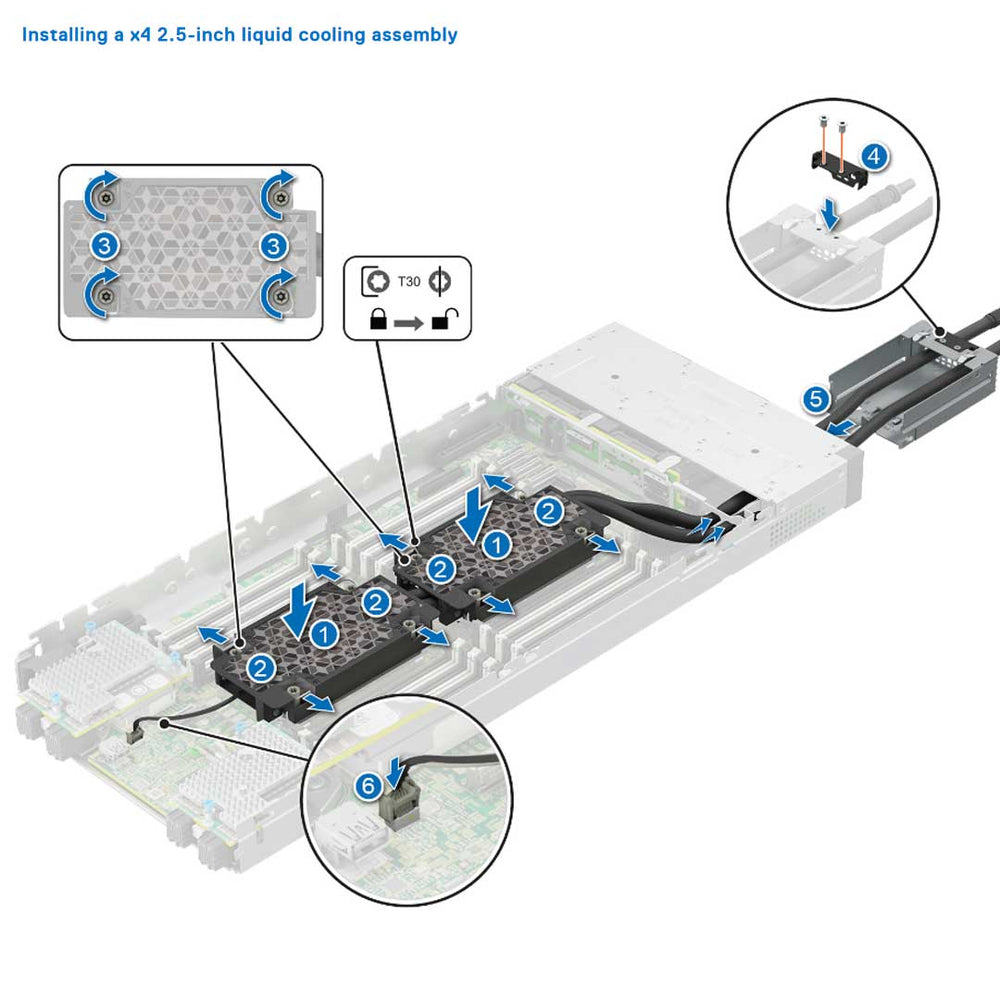 Dell MX760c (G16) SFF Direct Liquid Cooling (DLC) Heatsink |