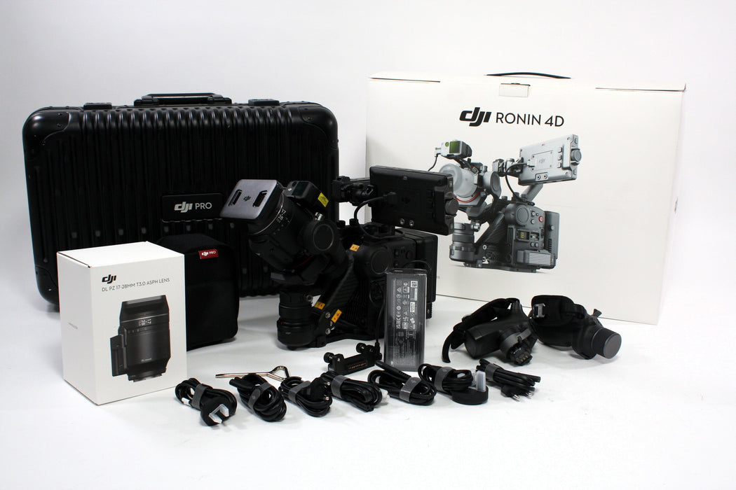 DJI Ronin 4D-8K Cinema Gimbal Camera with 1TB SSP with V Mount Battery with Pro Res RAW and DJI 17-28mm T/3.0 DL PZ Asph Lens DL Mount