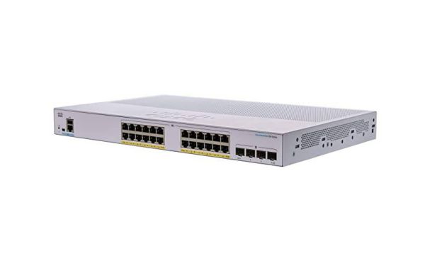 CBS350-24P-4X - Cisco Business 350 Series 24-Ports 10/100/1000BASE-T PoE+ Layer 3 Rack-mountable Managed Network Switch with 4-Ports SFP+