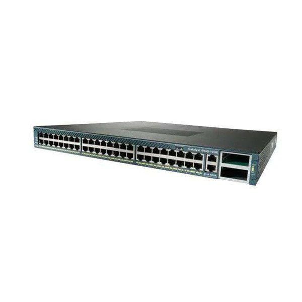WS-C4948-10GE-E - Cisco Catalyst 4948 Series 48-Ports 10/100/1000BASE-T Ethernet Layer 3 Rack-mountable Managed Network Switch with 4-Ports SFP