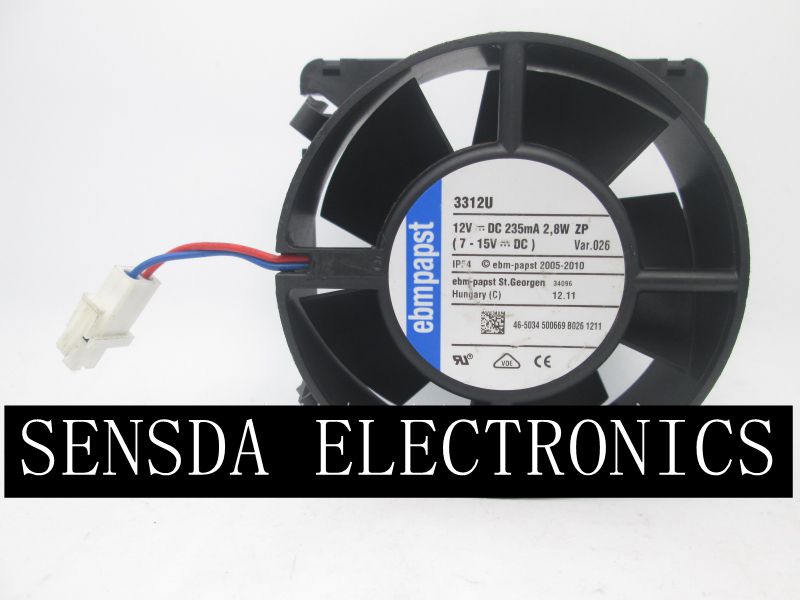 ebm-papst 3312U 90x90x32mm 12V DC Axial Cooling Fan