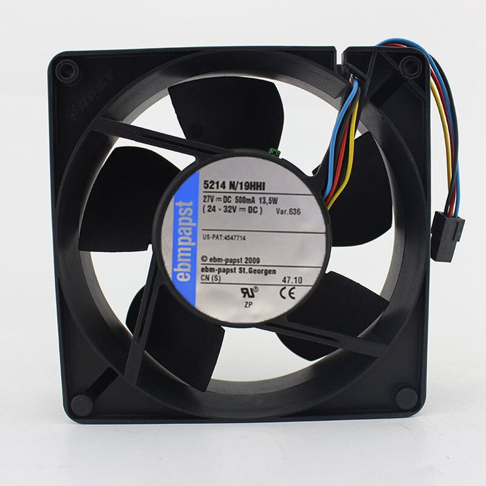 ebm-papst 5214N/19HHI 127x127x38mm 27V DC 0.50A Axial Cooling Fan
