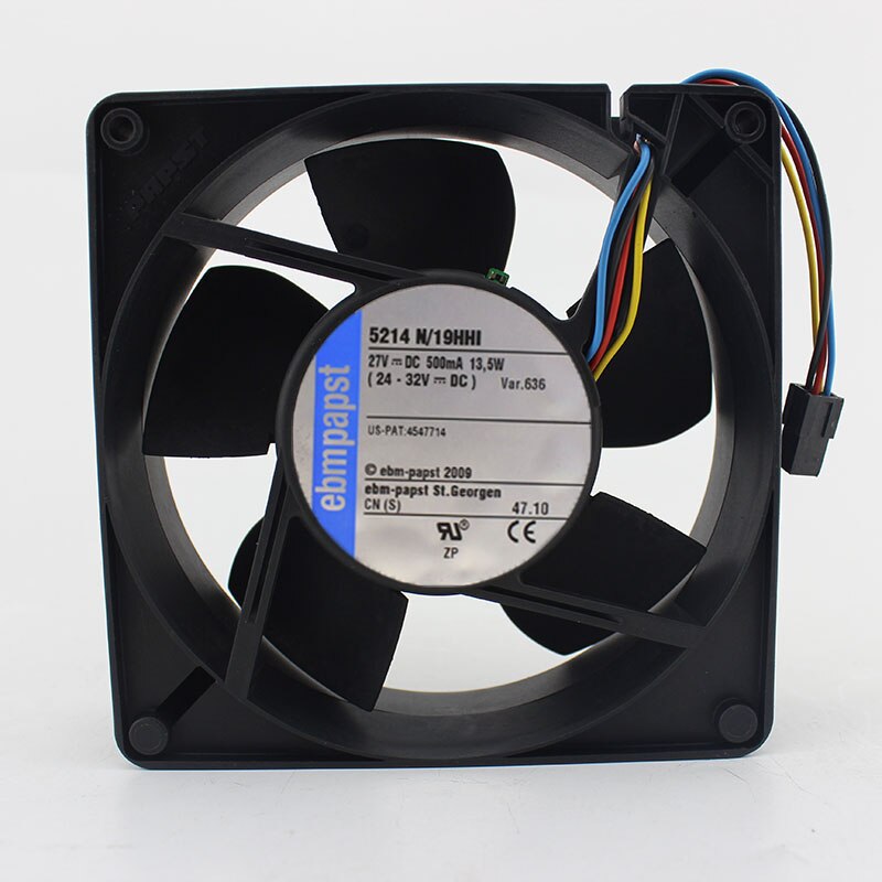 ebm-papst 5214N/19HHI 127x127x38mm 27V DC 0.50A Axial Cooling Fan