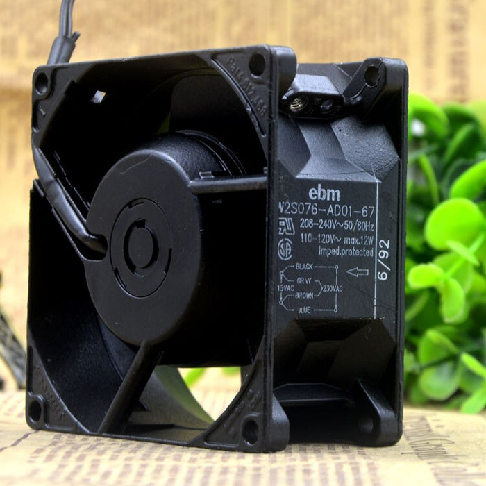 ebm-papst W2S076-AD01-67 115V PAPST 80x80x38mm Axial Cooling Fan