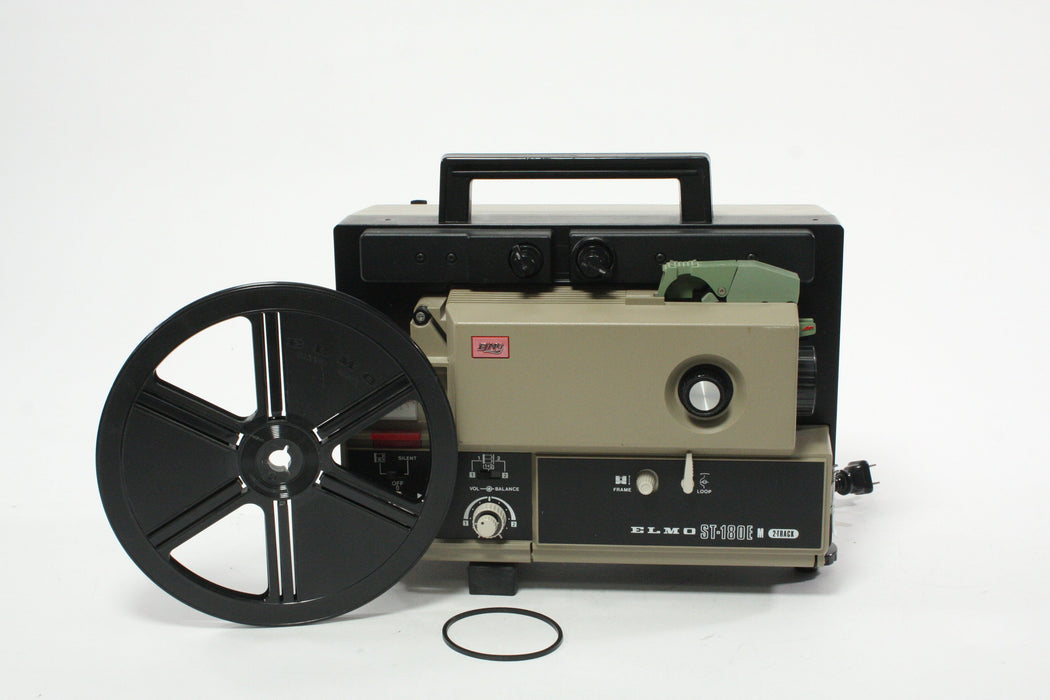 Elmo ST-180E M 2-Track Super 8 Sound Projector with 15-25mm f/1.3 Lens