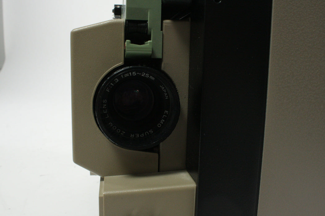 Elmo ST-180E M 2-Track Super 8 Sound Projector with 15-25mm f/1.3 Lens