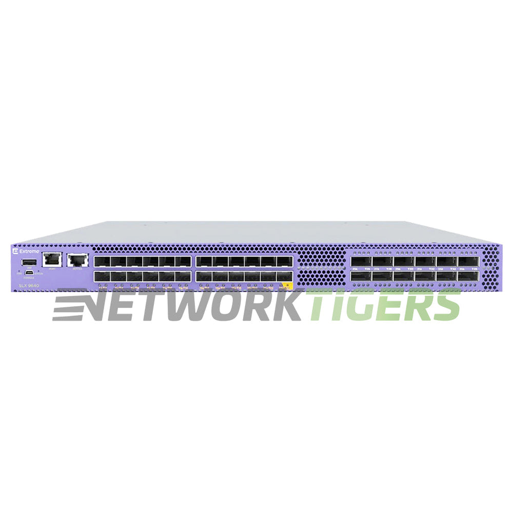 Extreme EN-SLX-9640-24S-AC-F 24x 10GB SFP+ 4x 100GB QSFP28 F-B Airflow Switch