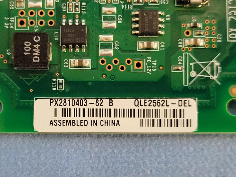 Dell RW9KF QLogic 8Gb/s Dual-Port FC HBA Adapter LP Bracket QLE2562L-DEL w/ SFPs