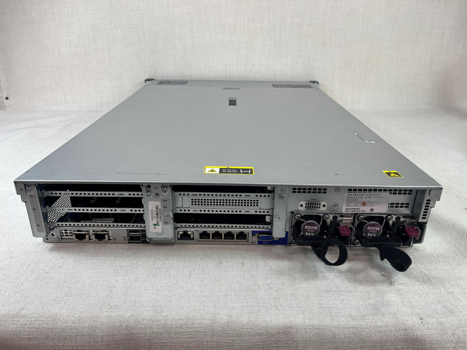 HPE Proliant DL380 Gen10 8SFF 2 x Gold 6254 3.1GHz Server, 512GB, 15.5TB