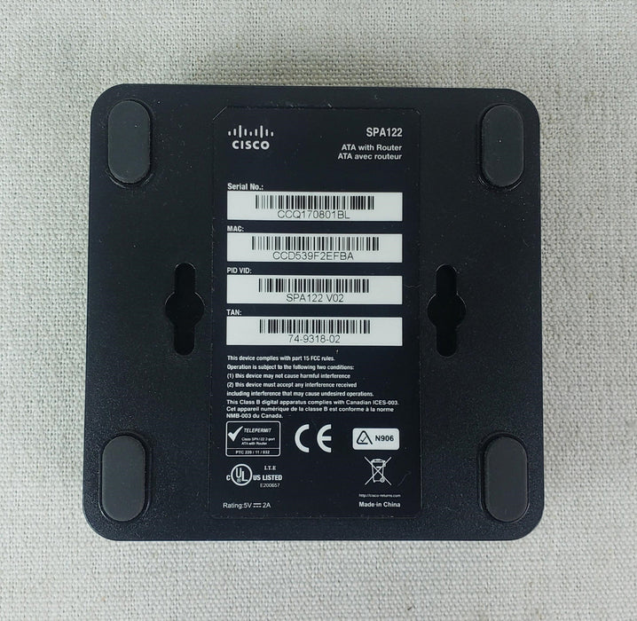 Cisco SPA122 ATA with Router 2 Port VOIP