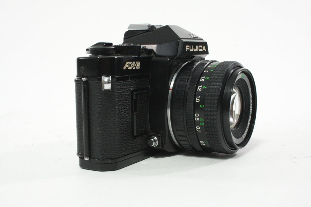Fujica AX-3 35mm SLR Camera with X-Fujinon 50mm f/1.9 Lens