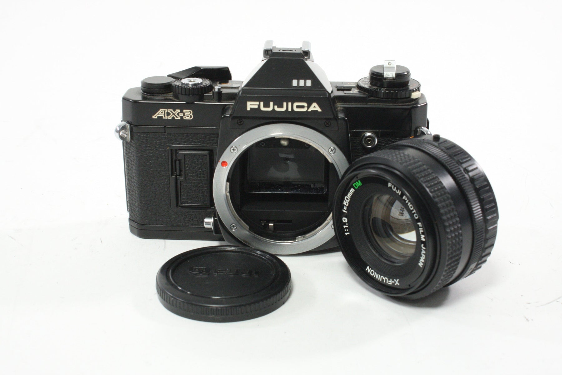 Fujica AX-3 35mm SLR Camera with X-Fujinon 50mm f/1.9 Lens