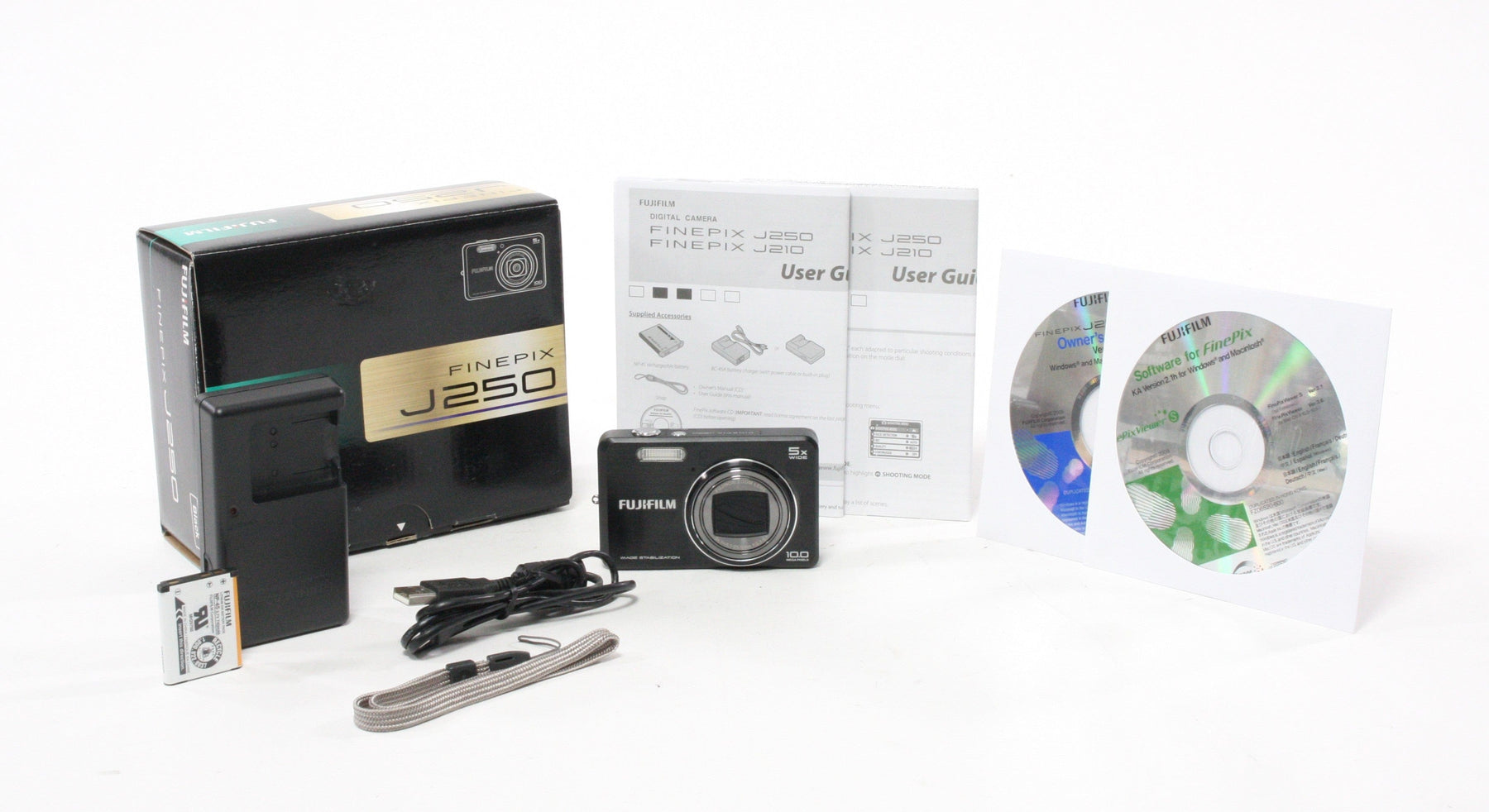 Fujifilm Finepix J250 Point-and-Shoot Digital Camera 5x Zoom 10.0mp