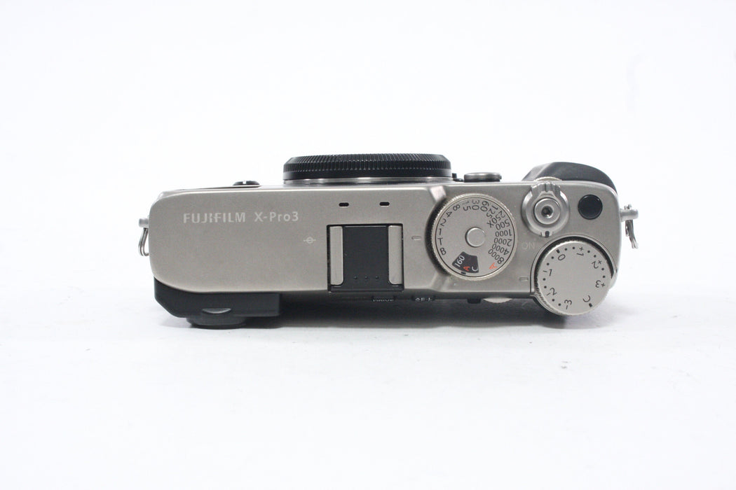 Fujifilm X-Pro3 Mirrorless Digital Camera with Titanium Grip Extender Shutter Count 1197