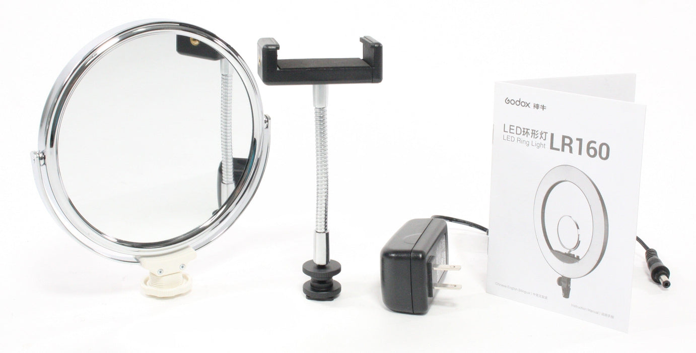 GODOX LR160 LED Ring Light.  (with Accessories)