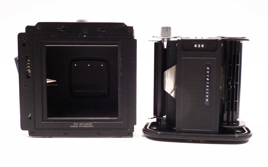 Hasselblad 500C/M Black with Planar 80mm f2.8 CF Lens-A12 Back and Chimney Finder