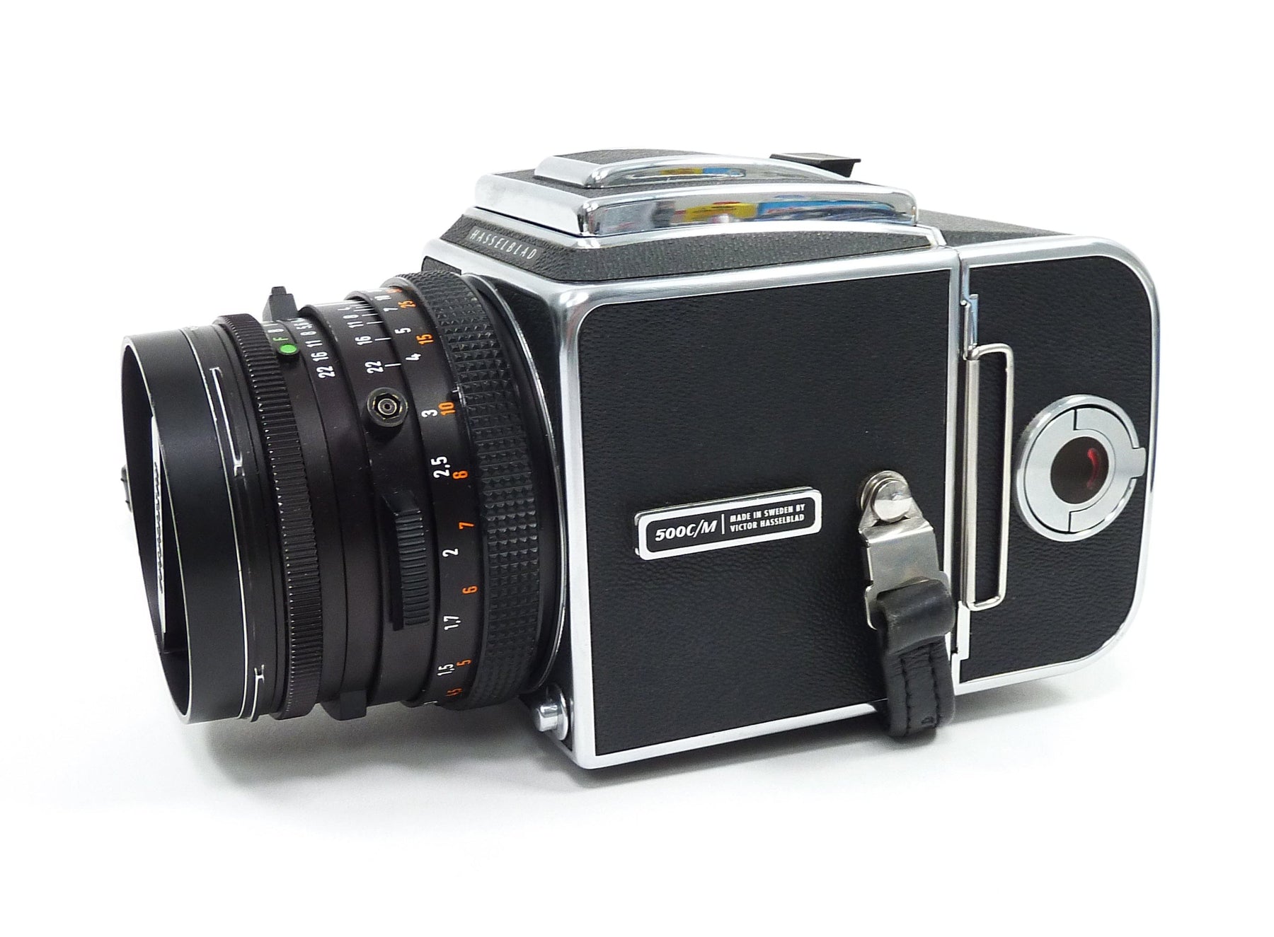 Hasselblad 500C/M with Planar 80mm f2.8 Waist Level Finder and A12