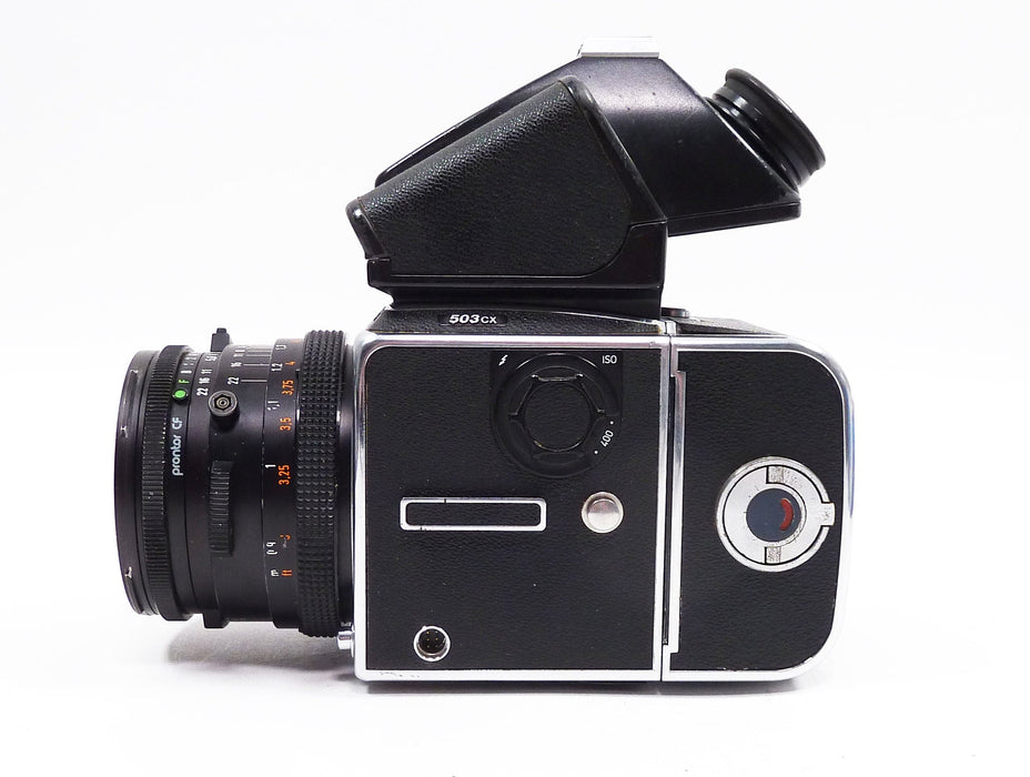 Hasselblad 503CX with 80MM F2.8 Planar T* CF lens and 120 Back and Prism Finder