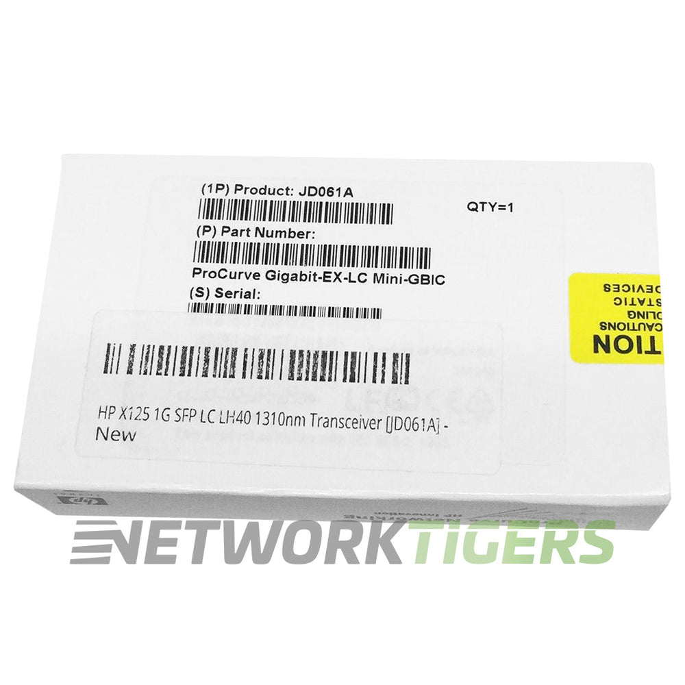 NEW HPE JD061A 1GB BASE-LH40 1310nm SMF LC SFP Transceiver