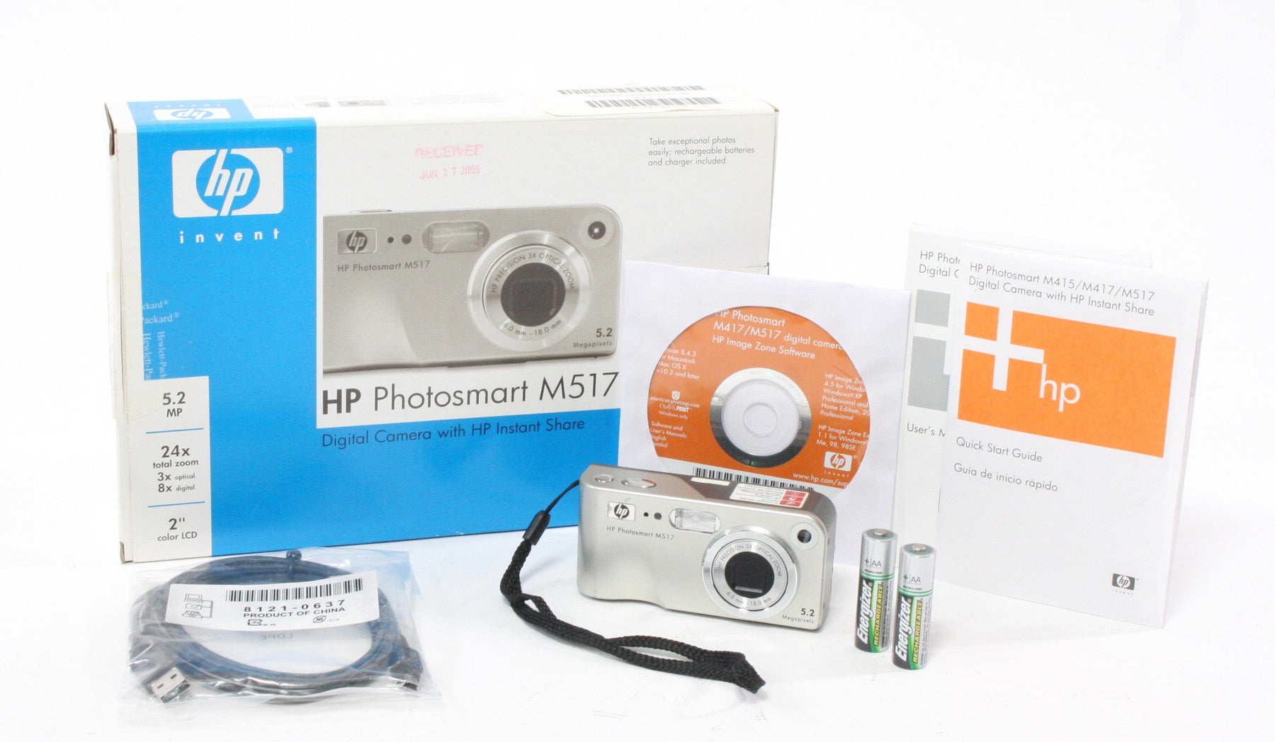 HP Photosmart M517 Digital Camera 24x Zoom 5.2mp