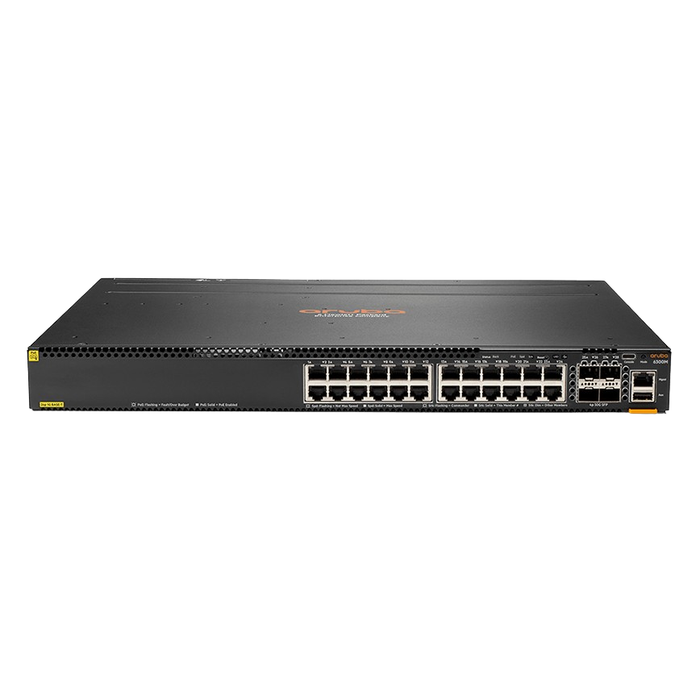 JL662A ARUBA CX 6300M 24-port 1GbE Class 4 PoE and 4-port SFP56 Switch - RENEW