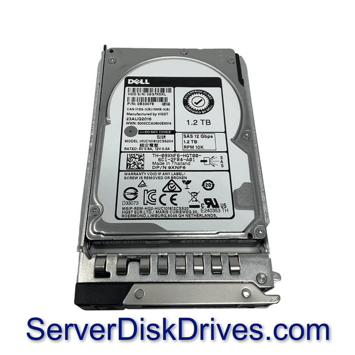 HUC101812CSS204 Dell 1.2TB SAS 10k 2.5" 12G Hard Drive 9XNF6