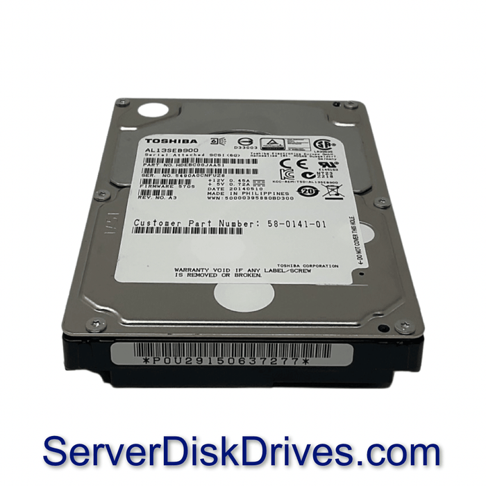 Toshiba AL13SEB900 900GB 10k RPM 64MB SAS 6Gb/s 2.5" Hard Drive
