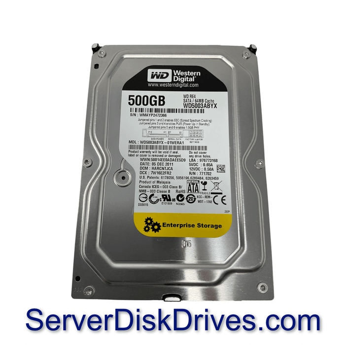 WD RE4 WD5003ABYX 500GB 7200RPM 64MB SATA 3.5" Hard Drive