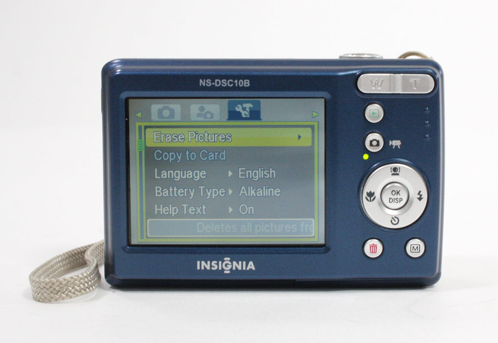 Insignia NS-DSC10B 3x Zoom 10.0mp Point and Shoot Digital Camera (Blue)