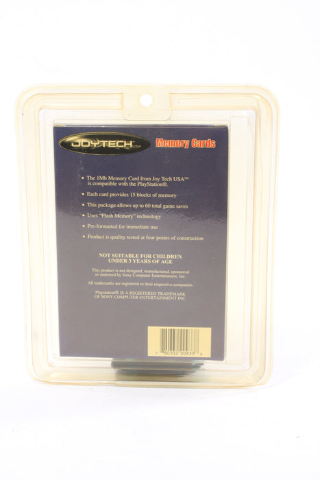 Joytech Memory Cards for Original Playstation 4pk 1mb (NEW IN BOX)