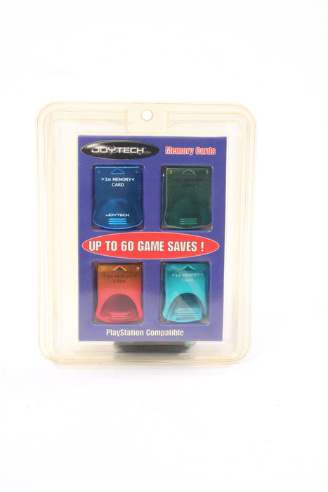 Joytech Memory Cards for Original Playstation 4pk 1mb (NEW IN BOX)