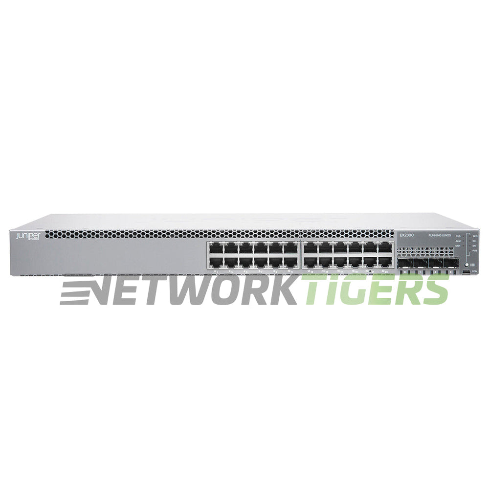Juniper EX2300-24P EX2300 Series 24x 1GB PoE+ RJ45 4x 10GB SFP+ Switch