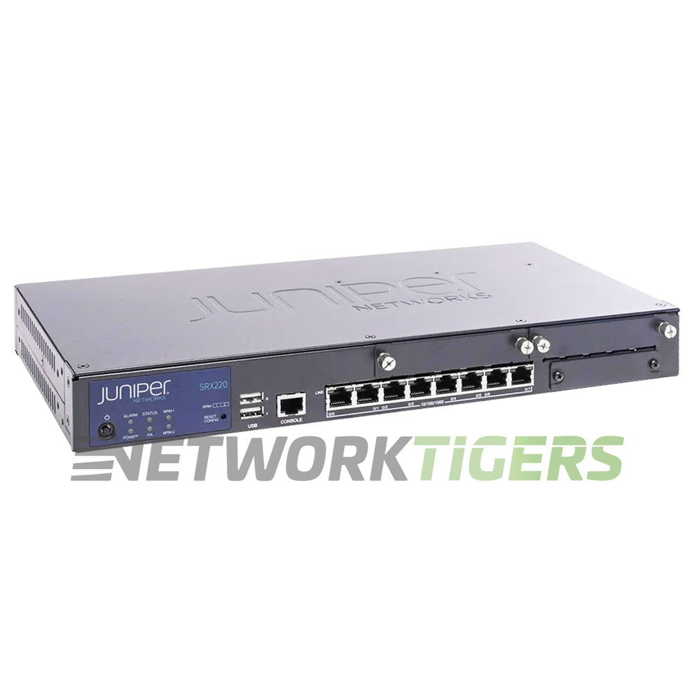 Juniper SRX220H2 950 Mbps 8x 1GB RJ45 2x Open Mini PIM Slot Services Gateway