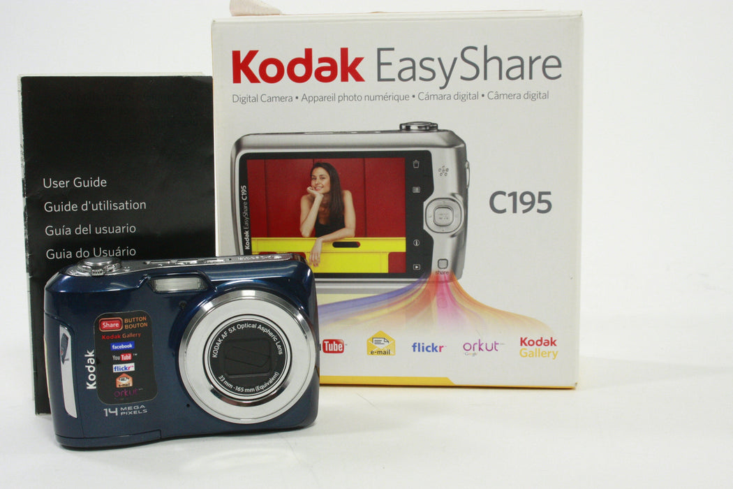 Kodak C195 Easy Share Digital Point and Shoot Camera - 14MP (Navy)