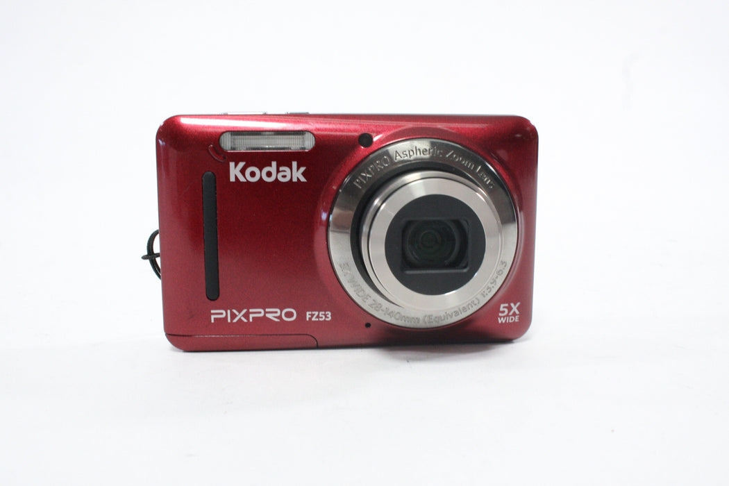 Kodak Pixpro FZ53 Digital Point-and-Shoot Camera 5x Zoom 16.0mp (Red)