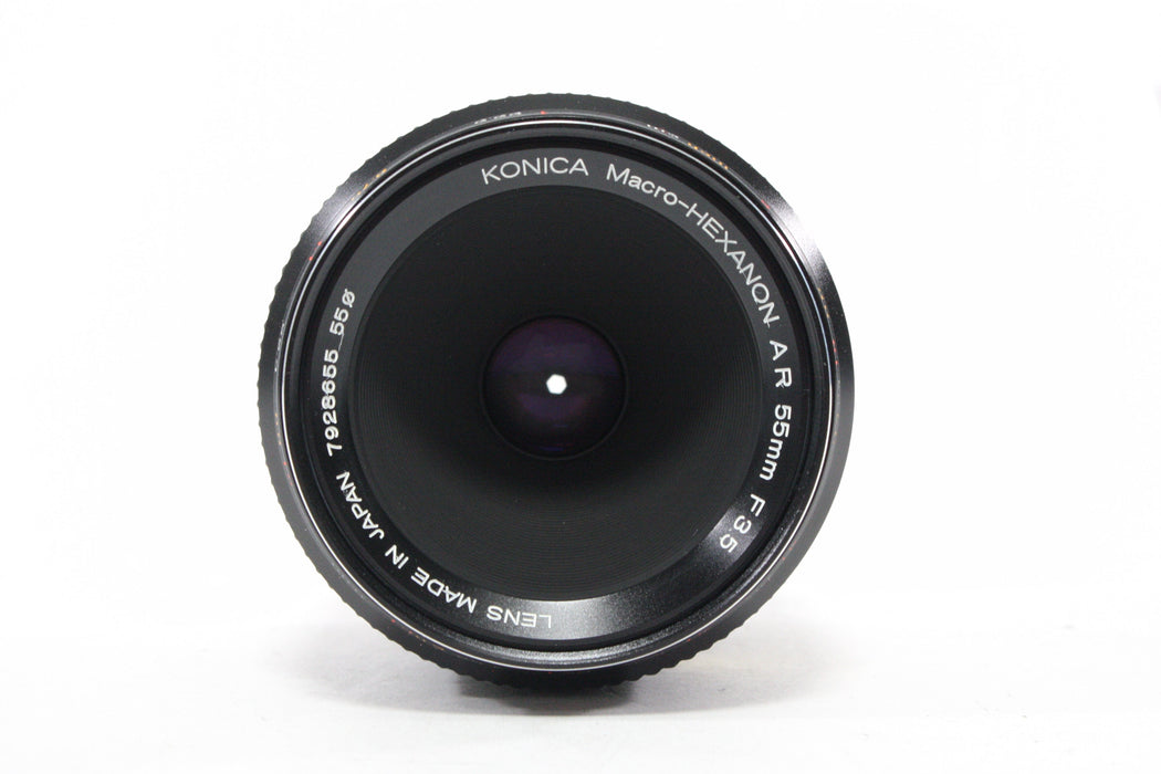 Konica 55mm f/3.5 Macro-Hexanon with Macro Adapter and Case for Konica AR Mount