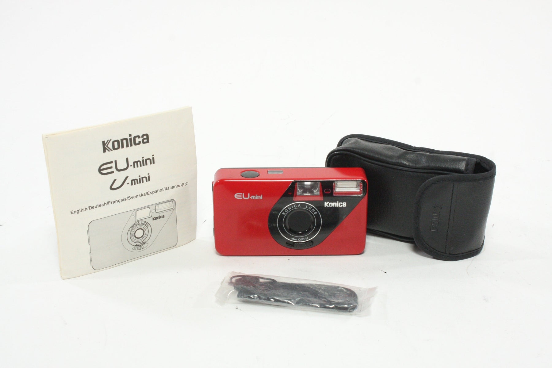 Konica EU-Mini 35mm Camera in Case (Red)
