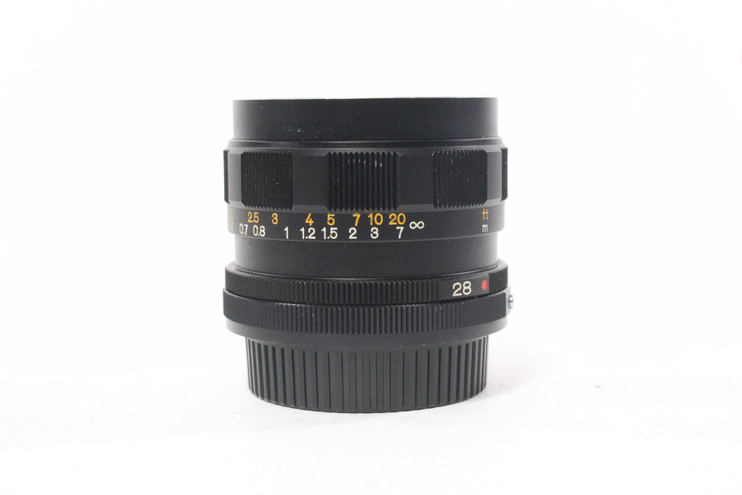Konica Hexanon 28mm f/3.5 Lens with Hood for Konica AR Mount