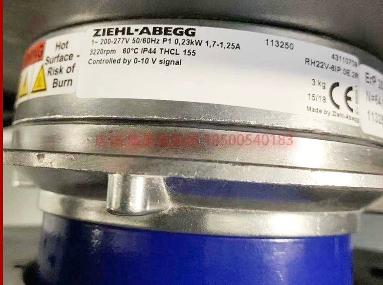 RH22V-6IP.0E.2R ZIEHL-ABEGG centrifugal fan 170W 1.75-1.45A