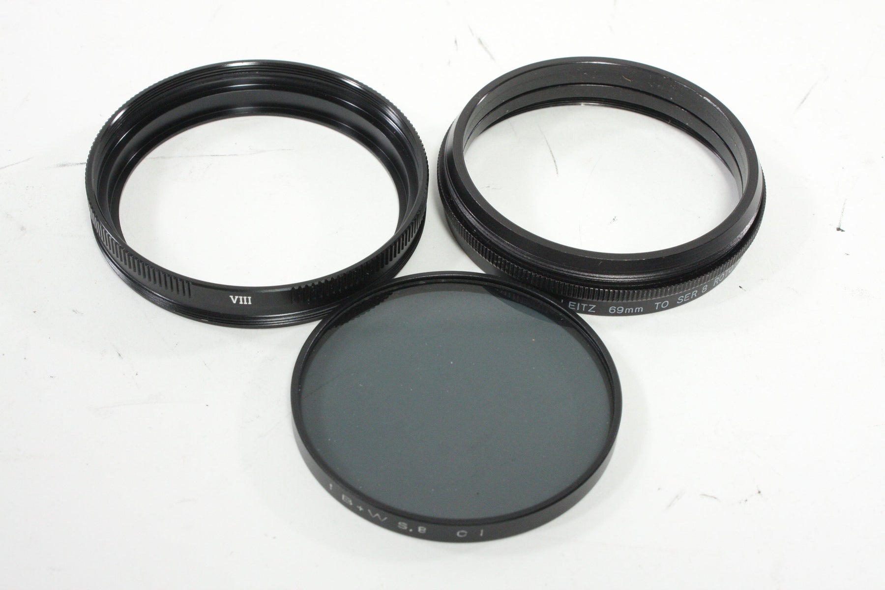 Leica E. Leitz 69mm Series 8 Roto Adapter/14165 with VIII and B&W Polarizer