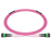 Pre-terminated MPO 2x2 Shuffle Breakout Cable, 16 Fibers, 2 x MPO-8 APC (Male) to 2 x MPO-8 APC (Male), Multimode (OM4), Type 2, LSZH/OFNP, 0.35dB Max, Breakout 80cm, Magenta