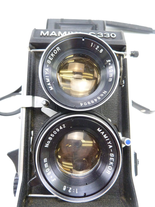 Mamiya 330F Twin Lens Reflex Camera Outfit with 80MM f2.8 Blue Dot Lens
