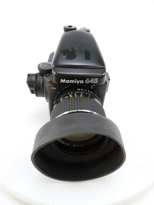 Mamiya 645 Pro Camera Outfit with AE Prism Finder, 80MM F1.9 C Lens, and 120 Back