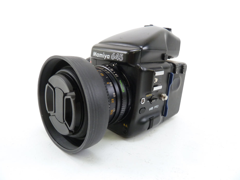 Mamiya 645 Pro Complete Outfit with AE Prism Finder, 80MM f2.8 C Lens, and 120 Back