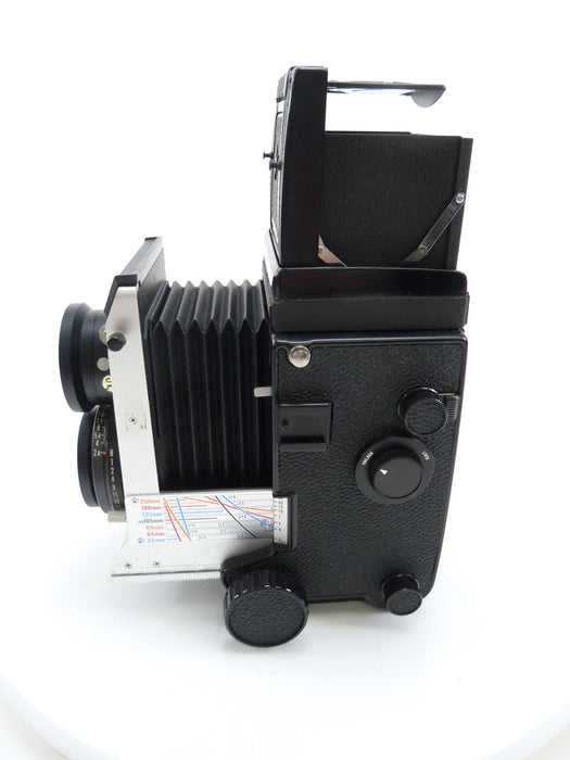 Mamiya C220F Camera Outfit with 80MM f2.8 Blue Dot Lens and Waist Level Finder