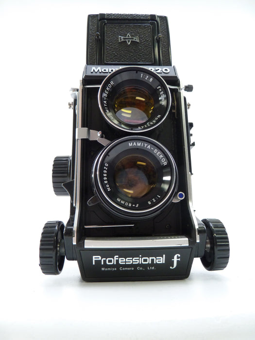 Mamiya C220F Camera Outfit with 80MM f2.8 Blue Dot Lens and Waist Level Finder