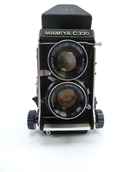Mamiya C330 Camera Outfit with 80MM f2.8 Blue Dot Lens and Prism Finder