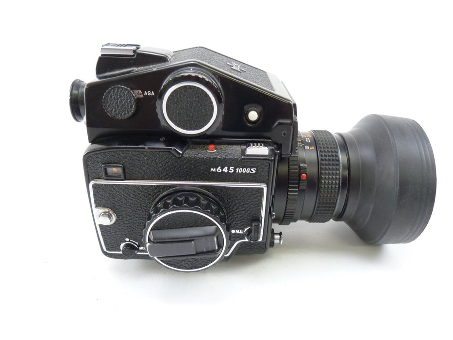 Mamiya M645 1000S Camera Outfit with PD Meter Prism Finder and 80MM F2.8 Lens