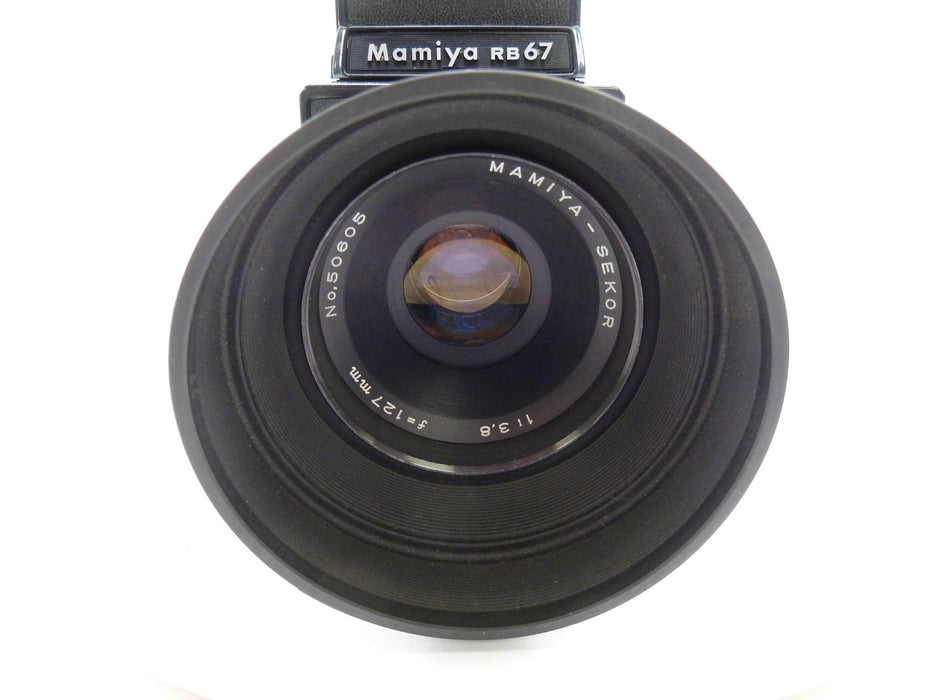 Mamiya RB67 Complete Camera Outfit with 127MM f3.8 Lens, 120 Back, and WLF